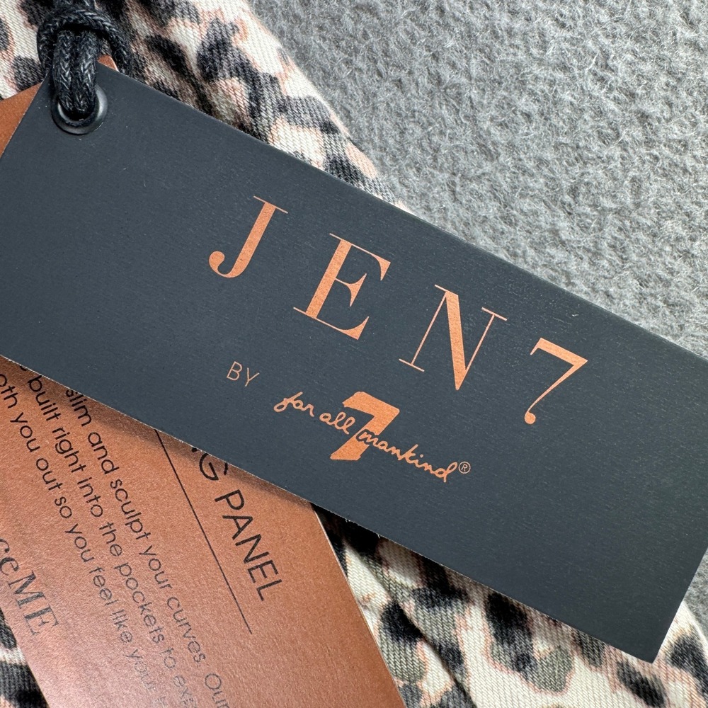New Jen7 Jeans Women 12 Ankle Skinny Leopard Print Sculpt Panel Stretch Animal - Picture 6 of 16